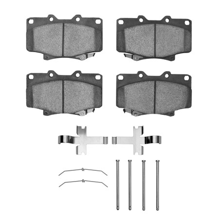 Dynamic Friction Co 3000 Semi-Metallic Brake Pads Hardware Kit, Low Dust, 100% Copper Free, 100% Asbestos-free, Front 1311-0502-01